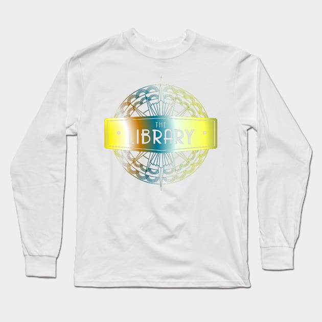 THE LIBRARY GOLD Long Sleeve T-Shirt by KARMADESIGNER T-SHIRT SHOP